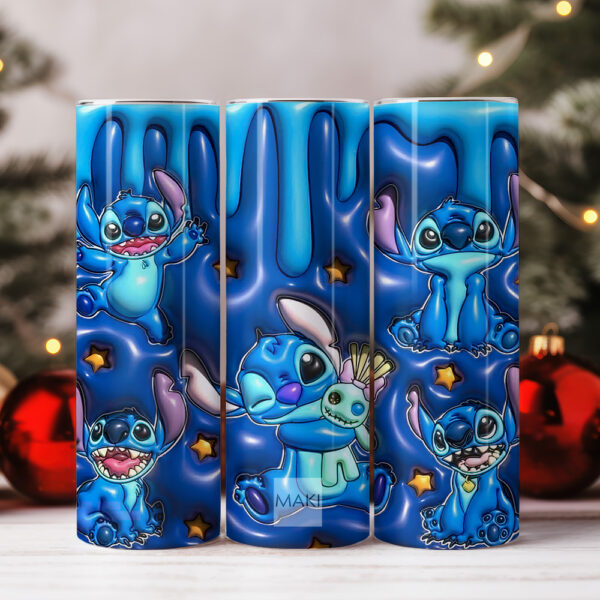 Stitch drink blue puff
