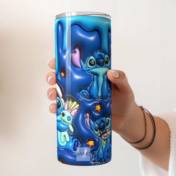 Stitch drink blue puff