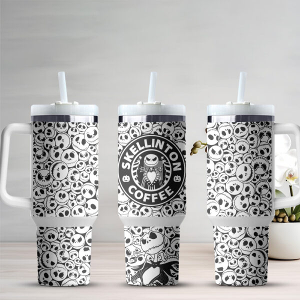 Termo tumbler Jack Skellington BW 40oz